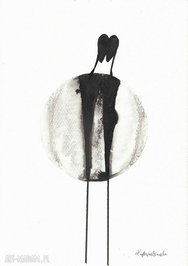 Oryginalny rysunek tuszem A4 21x30 z cyklu 'About real relationship' nr 47