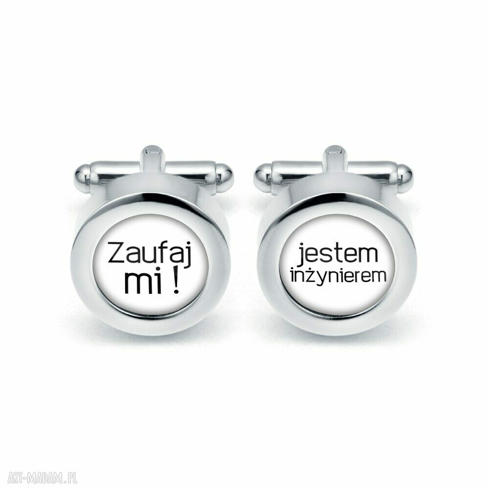 Eleganckie spinki do mankietów INŻYNIER - rękodzieło Laluv
