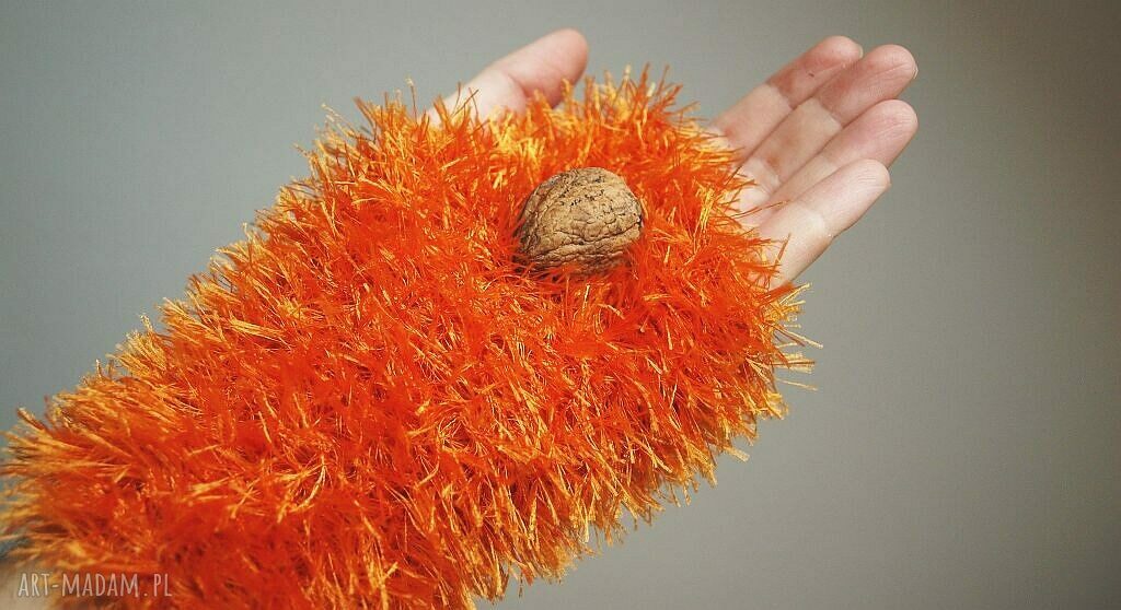 rękawiczki: Mitenki Wiewiórki Ocieplacze HandMade