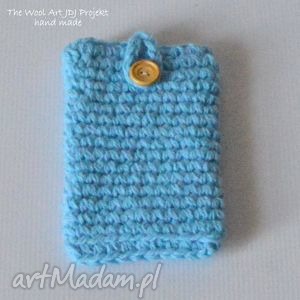 the wool art etui na telefon turkusowe