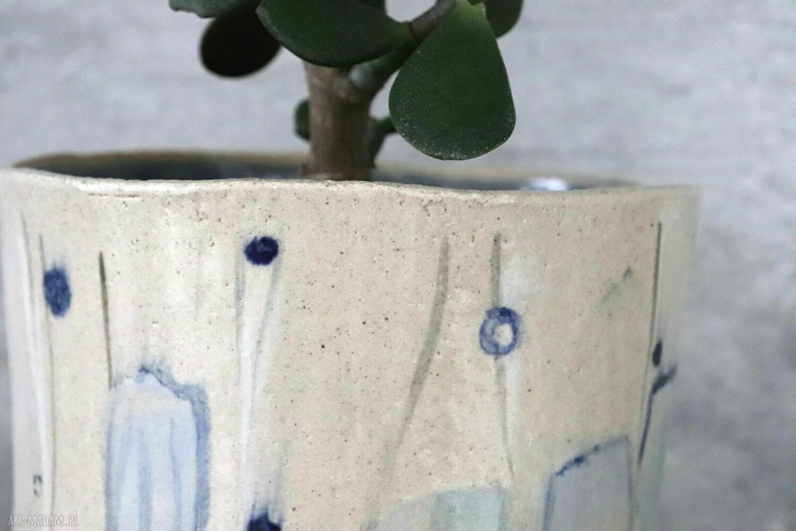 Osłonka na doniczkę ceramiczna handmade Otuliny