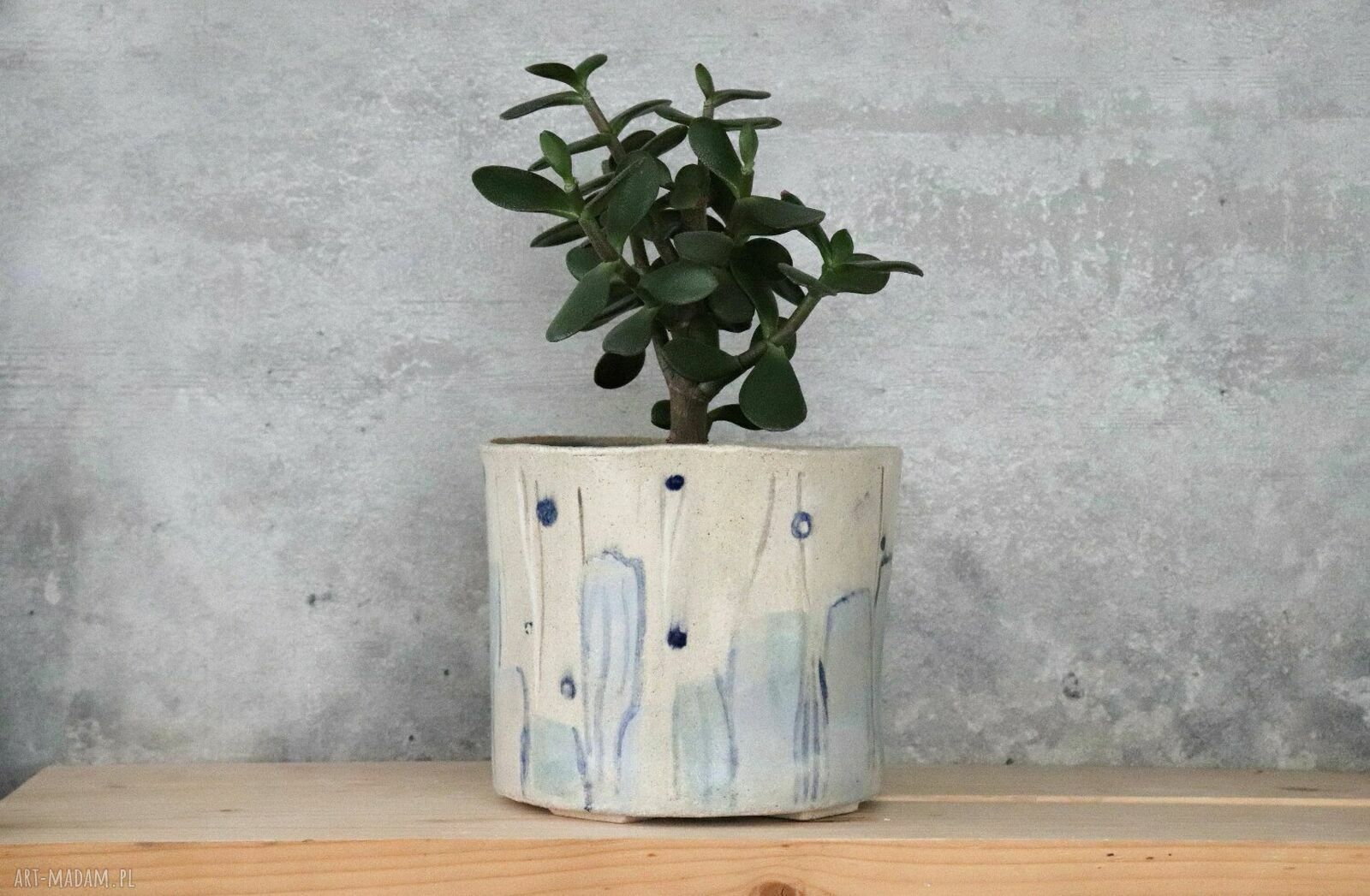 Osłonka na doniczkę ceramiczna handmade Otuliny
