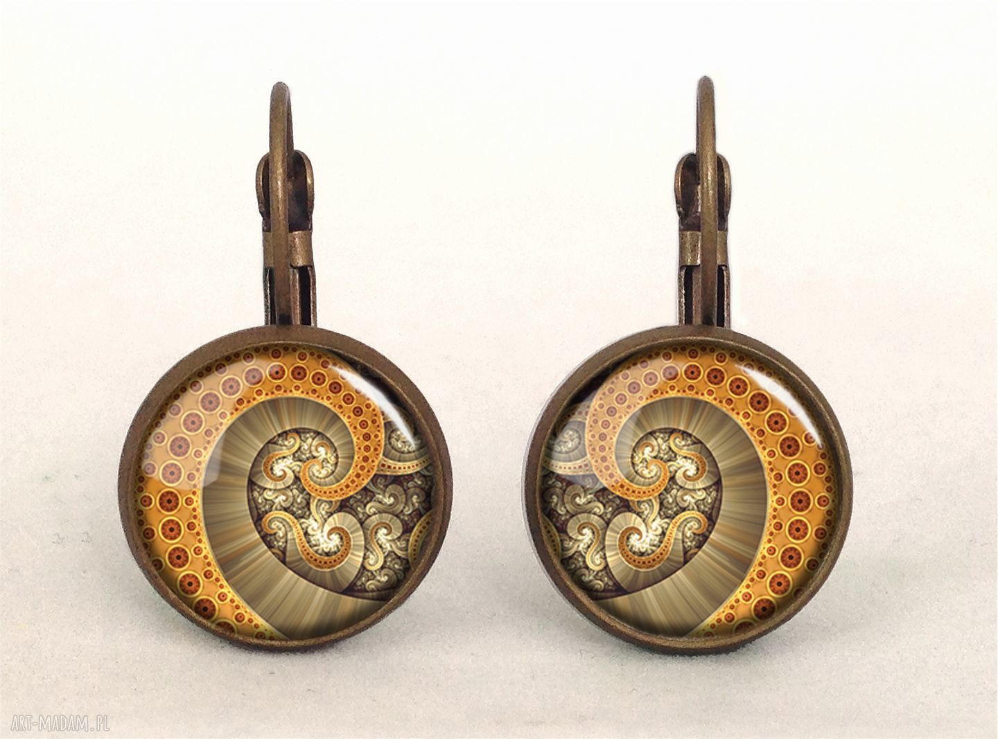 Ośmiornica małe kolczyki wiszące kraken steampunk prezent macki