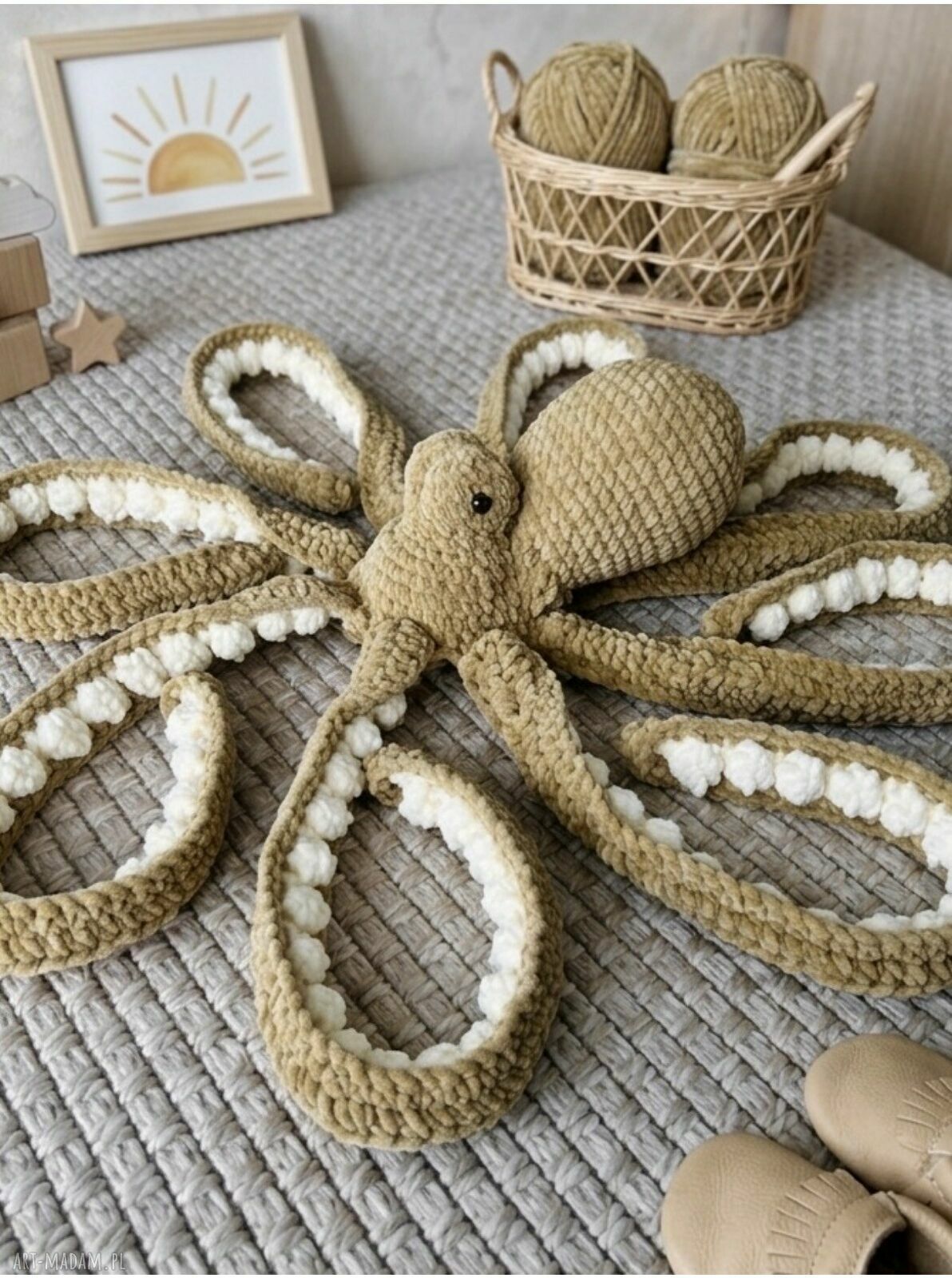Ośmiornica szydełkowa - przytulanka handmade ok. 80 cm
