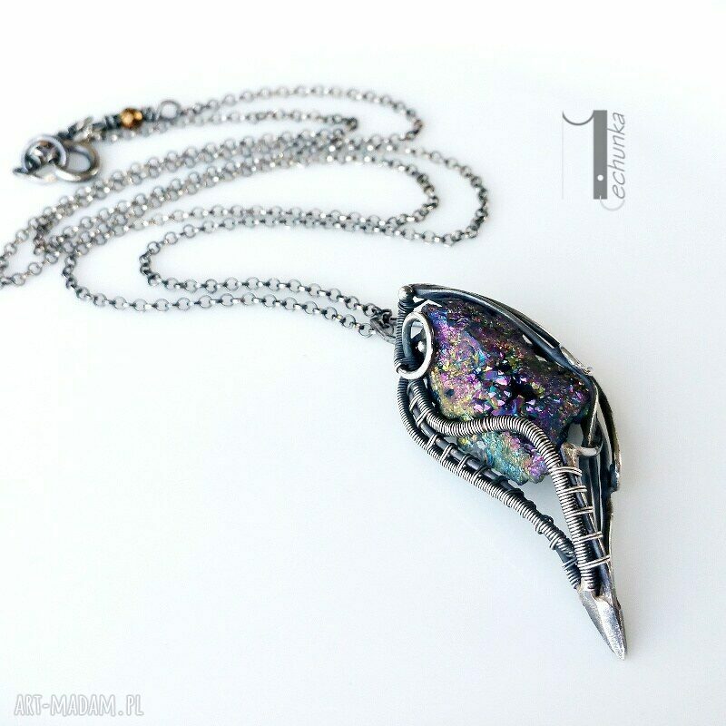 naszyjniki: Osobliwość aurora II naszyjnik z kwarcem tytanowym Handmade