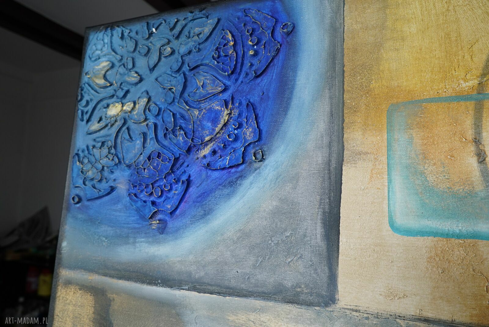 Ostatni ogród - abstrakcyjny obraz akrylowy 100x80 cm