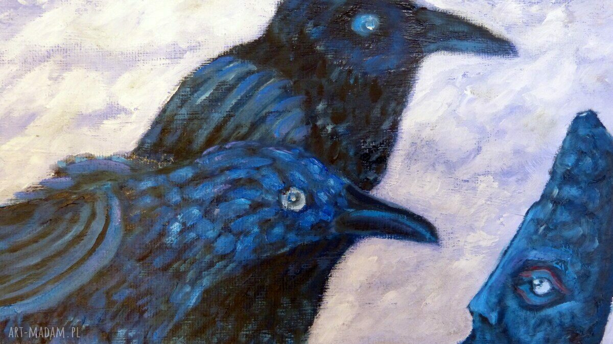 Ostrożność sceptyków - ręcznie malowany obraz olejny 30 x 24 cm