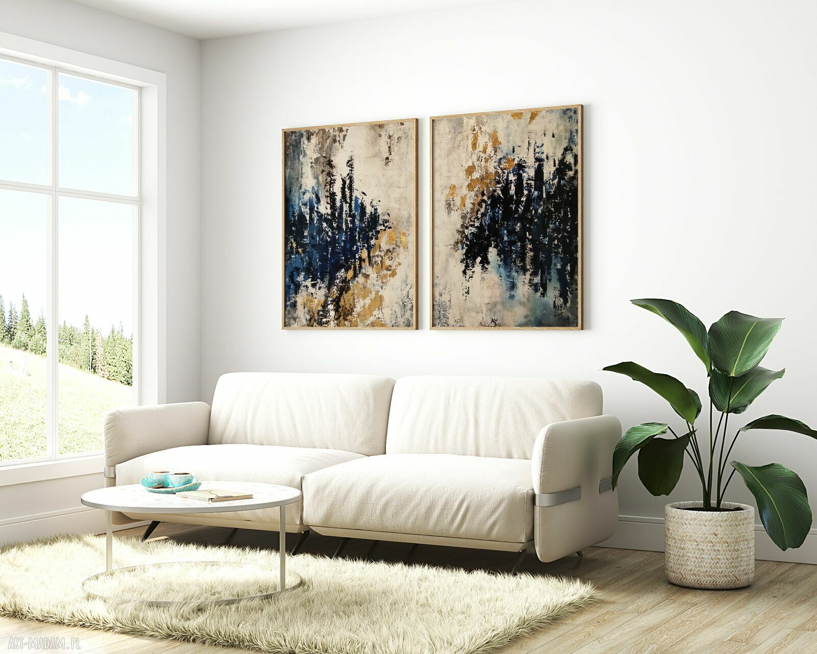 Otchłań - abstrakcyjny obraz akrylowy 80 x 120 cm na płótnie