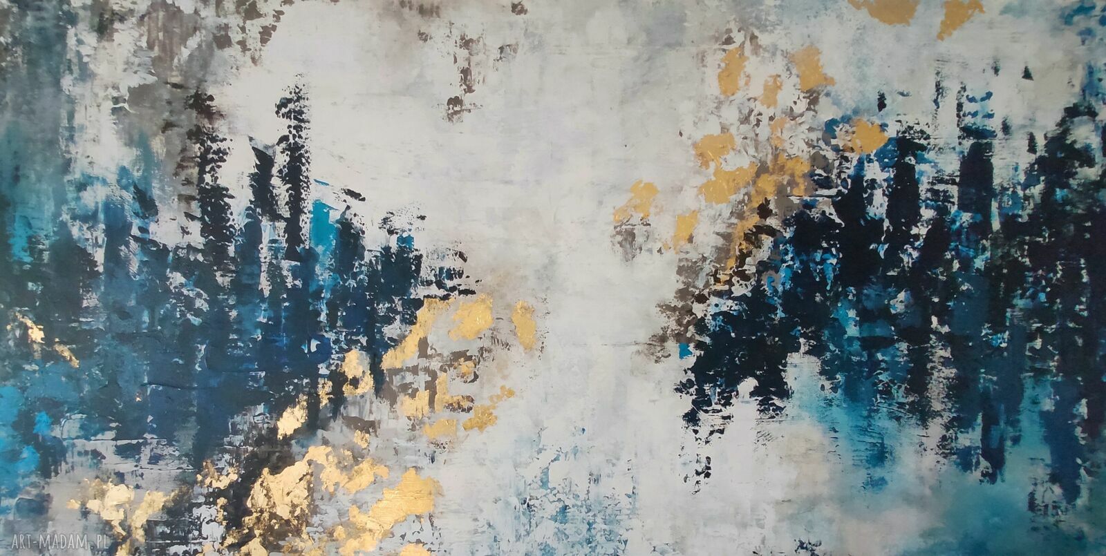 Otchłań - abstrakcyjny obraz akrylowy 80 x 120 cm na płótnie