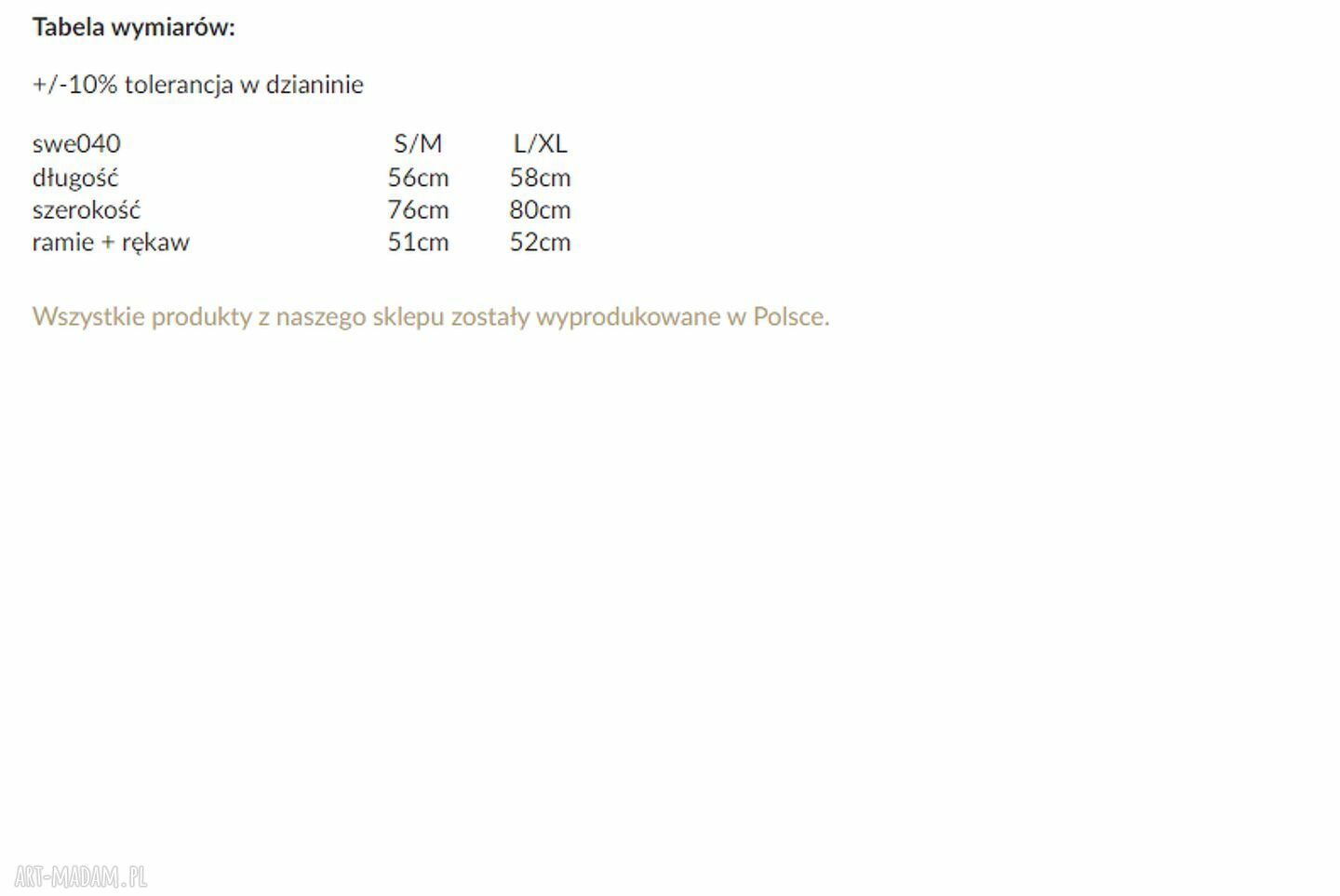 Oversize'owy sweterek SWE040 w kolorze zielonym - MKM (ręcznie robiony)