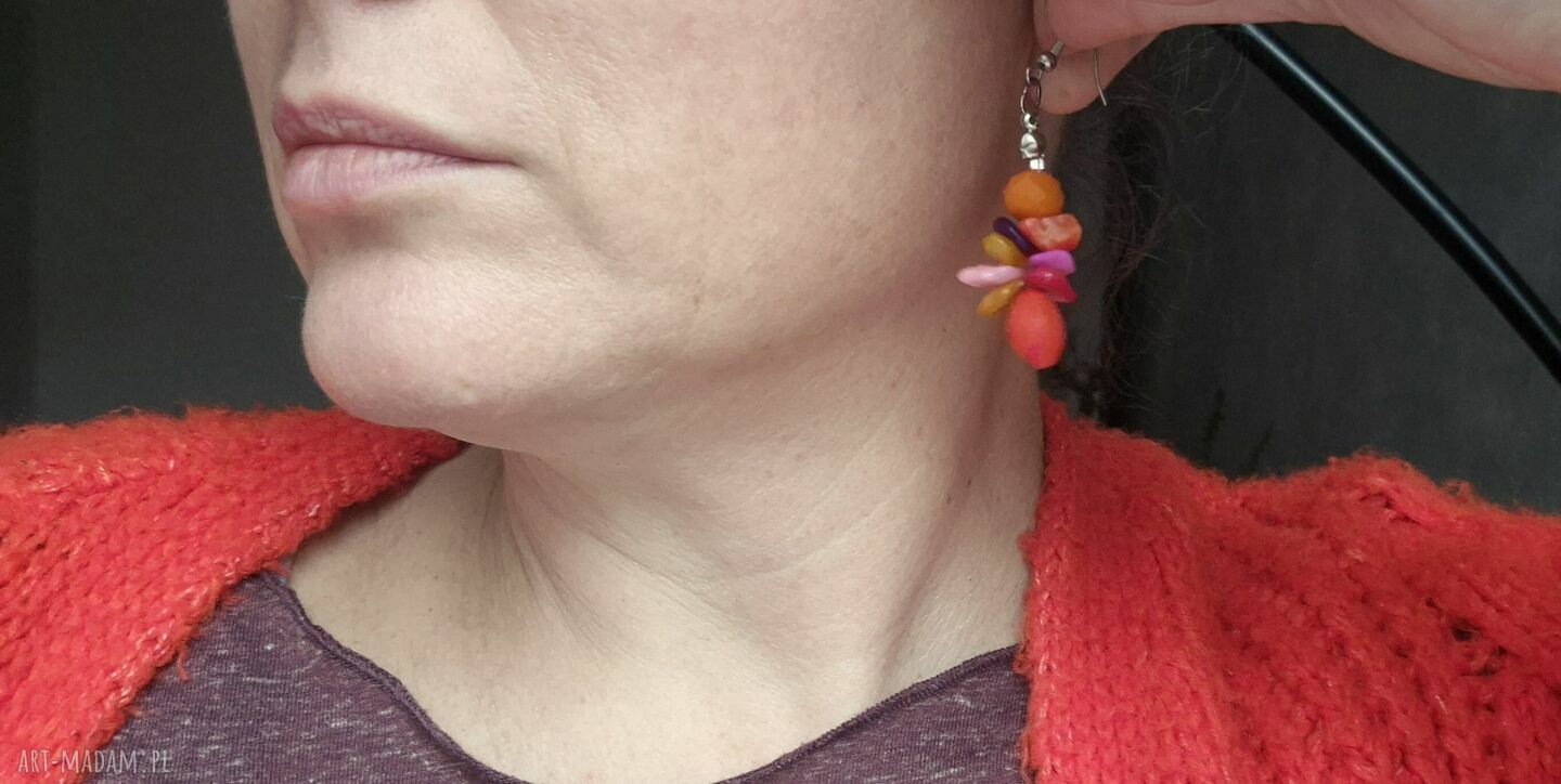 Kolczyki owocowe energetyczne - kolorowe i lekkie handmade