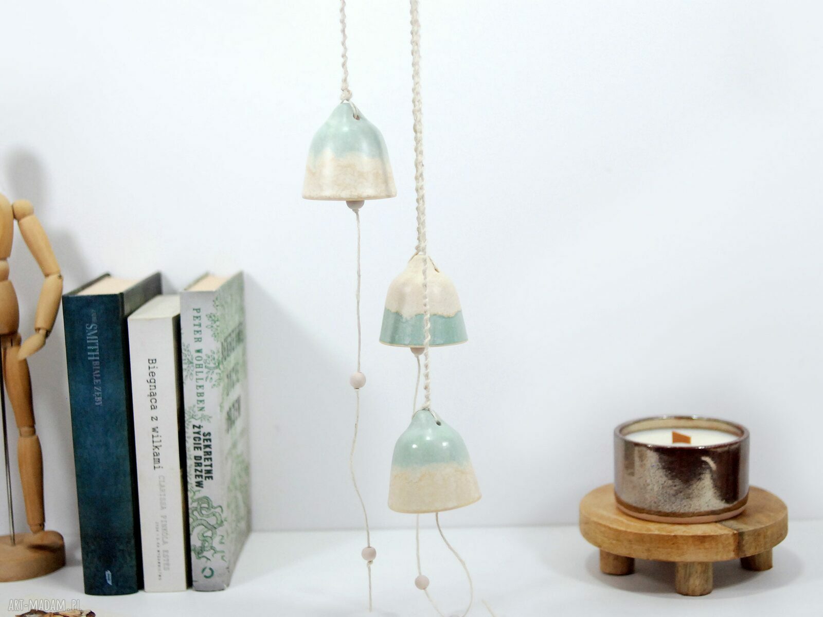 Ceramiczna ozdoba - łapacz wiatru i łapacz snu Hygge (boho)