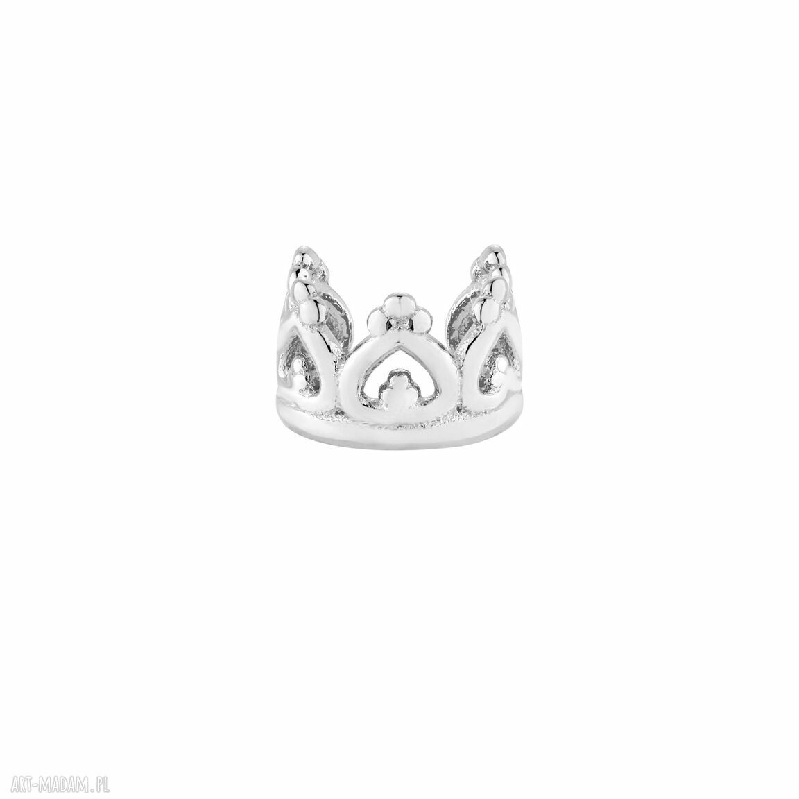 Srebrna nausznica korona naucho srebro925 crown mała elegancka