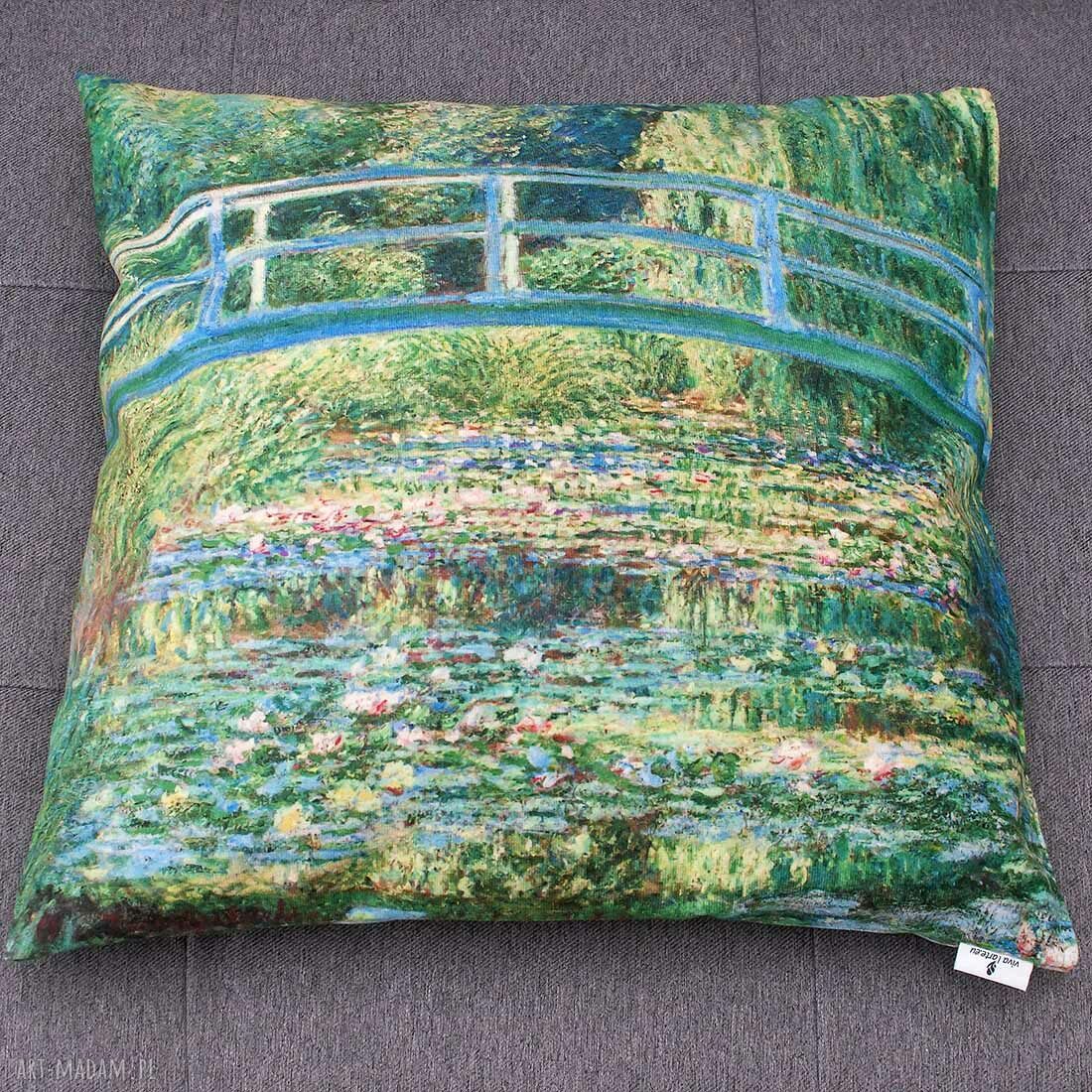 Ozdobna poszewka na poduszkę Claude Monet "Ogród w Giverny" 40x40 (welur)