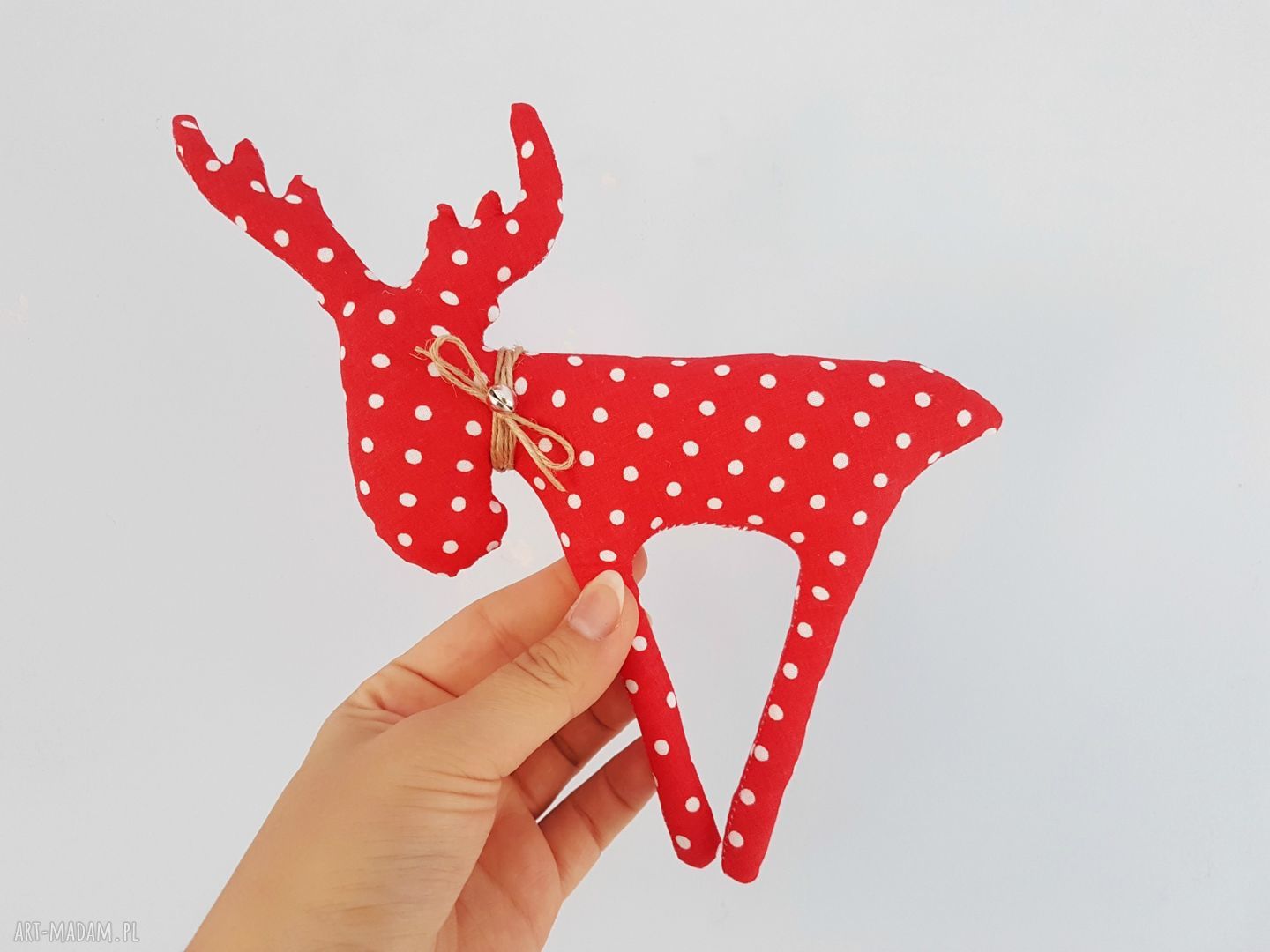 pod choinkę: ozdobne łosie dwa hand made