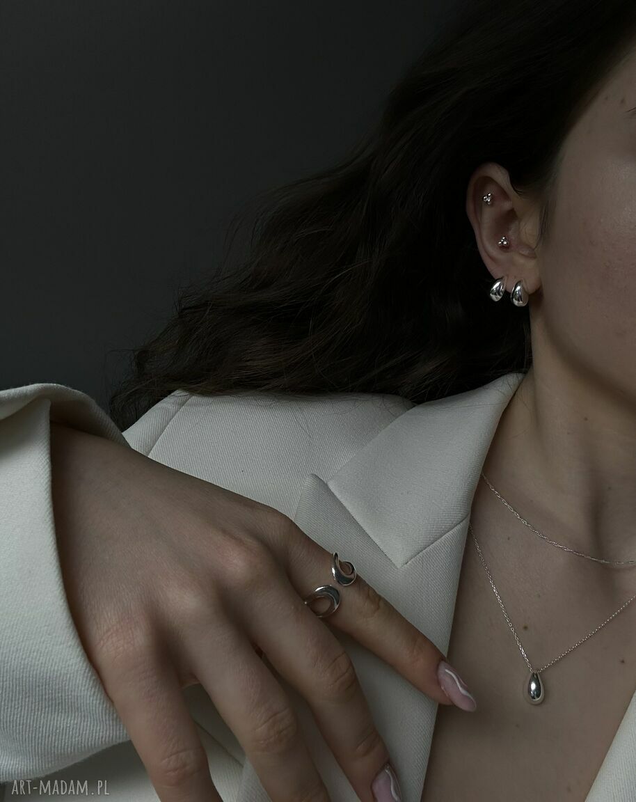 naszyjniki: Srebrny naszyjnik Singapore handmade