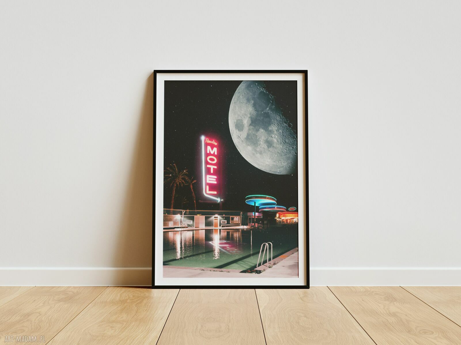 Plakat Pacific Ocean Drive - Kolaż Fine Art A3