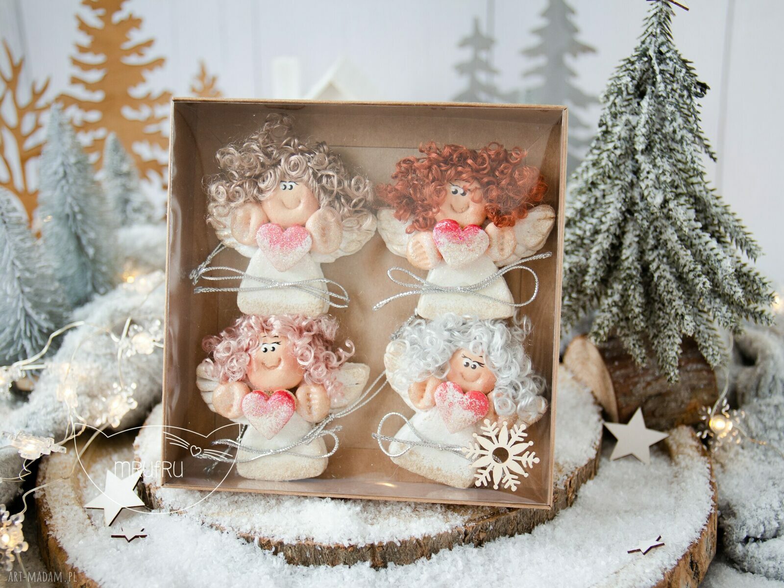 Upominki święta. Paczuszka uroczych anioŁkÓw eko pudełeczko
