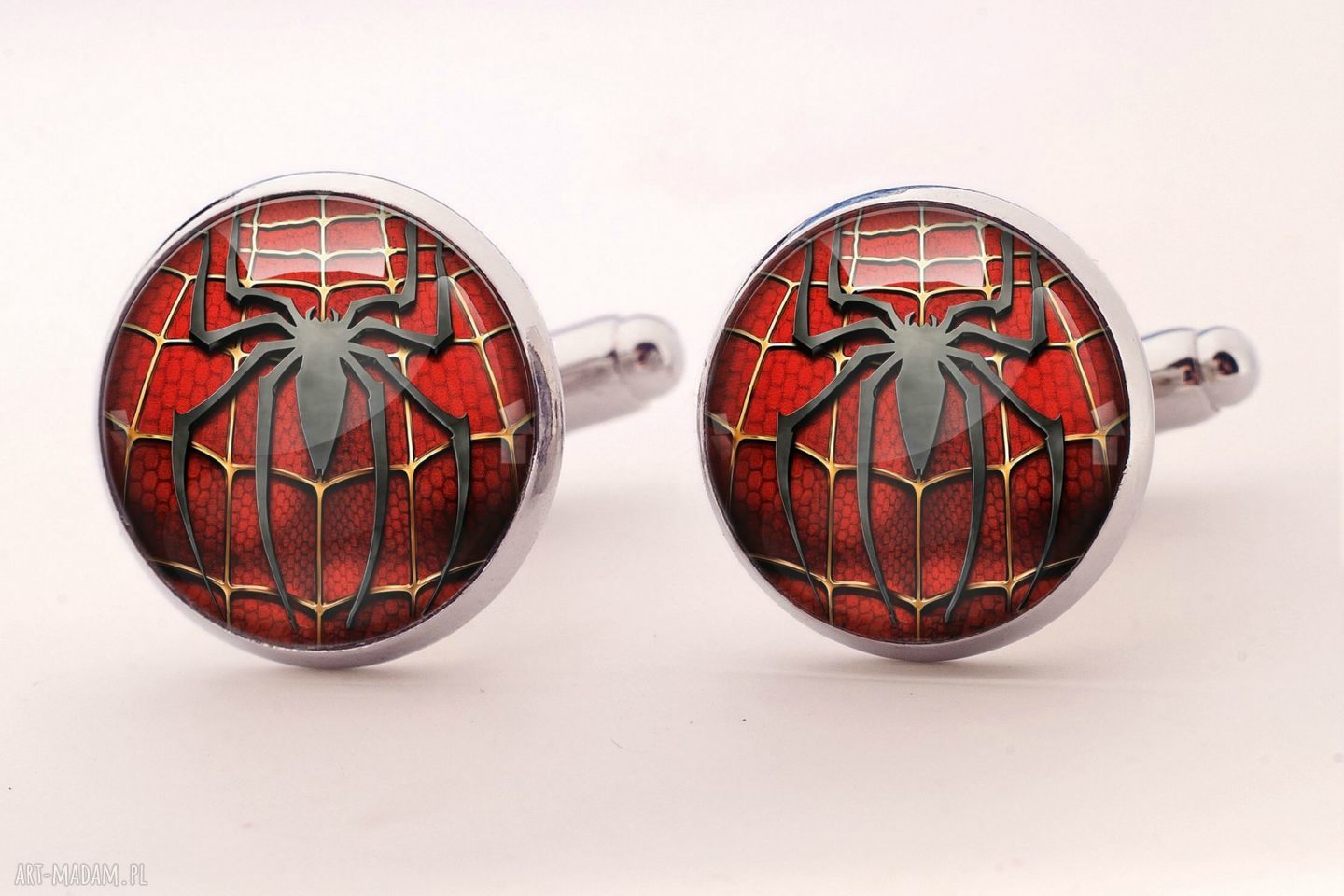 Pająk spinki mankietów superbohater spider filmowe ręcznie