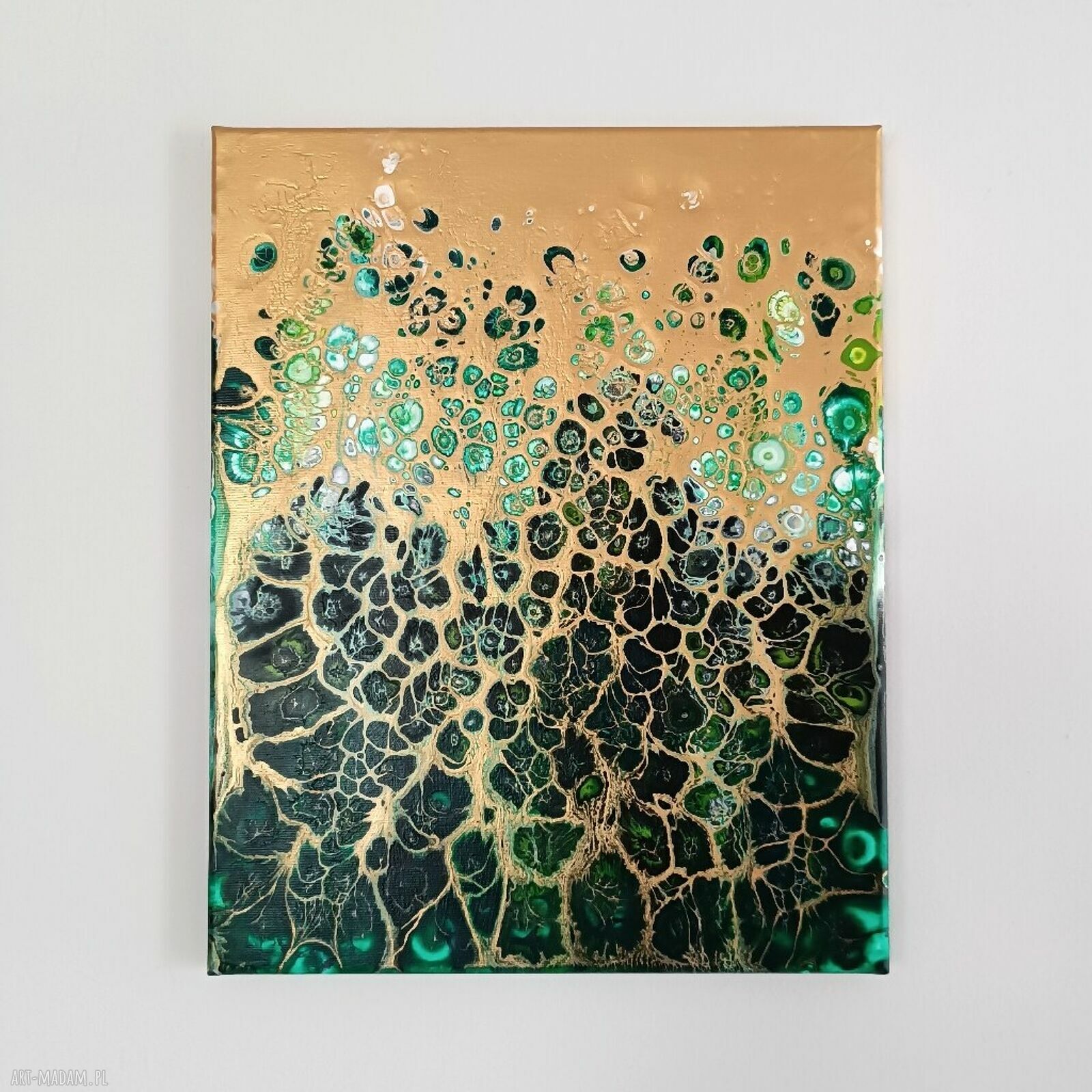 Pajęcza Sieć - ręcznie malowany obraz 40x50 cm, akryl na płótnie (bez ramy)