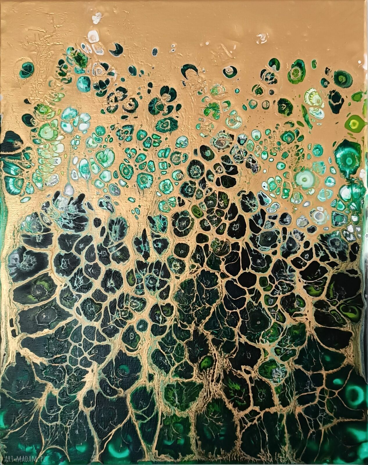 Pajęcza Sieć - ręcznie malowany obraz 40x50 cm, akryl na płótnie (bez ramy)