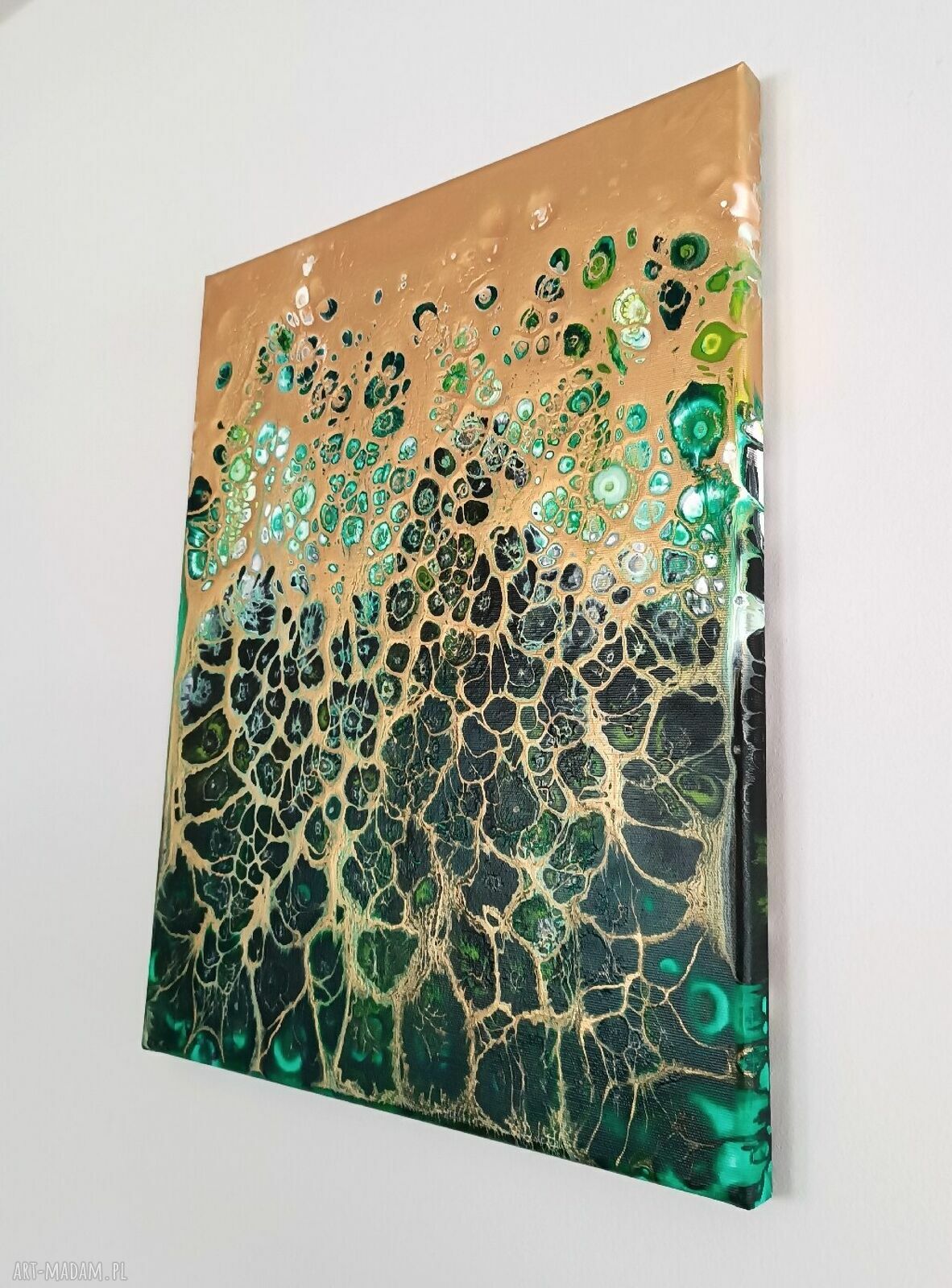 Pajęcza Sieć - ręcznie malowany obraz 40x50 cm, akryl na płótnie (bez ramy)