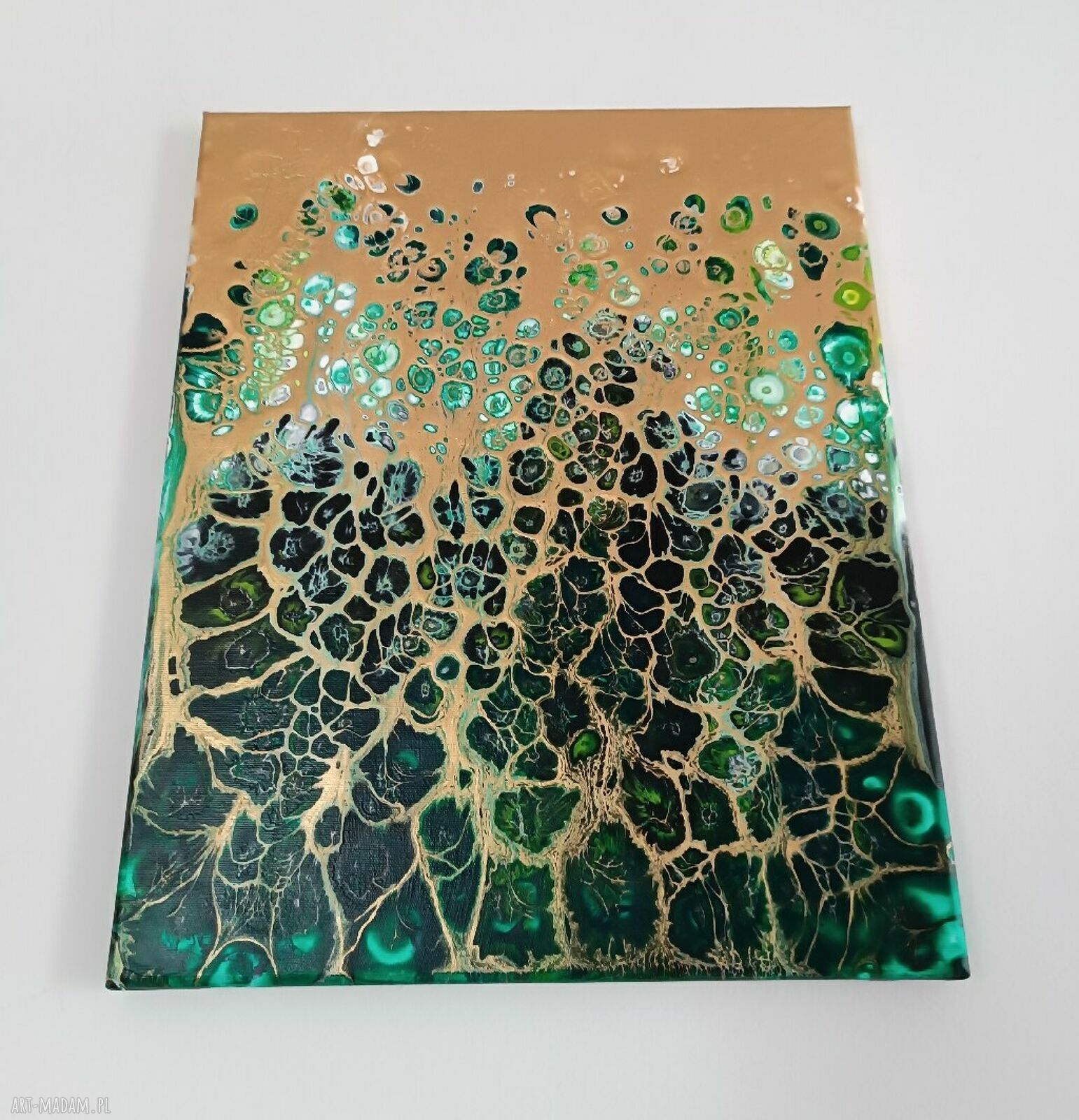Pajęcza Sieć - ręcznie malowany obraz 40x50 cm, akryl na płótnie (bez ramy)