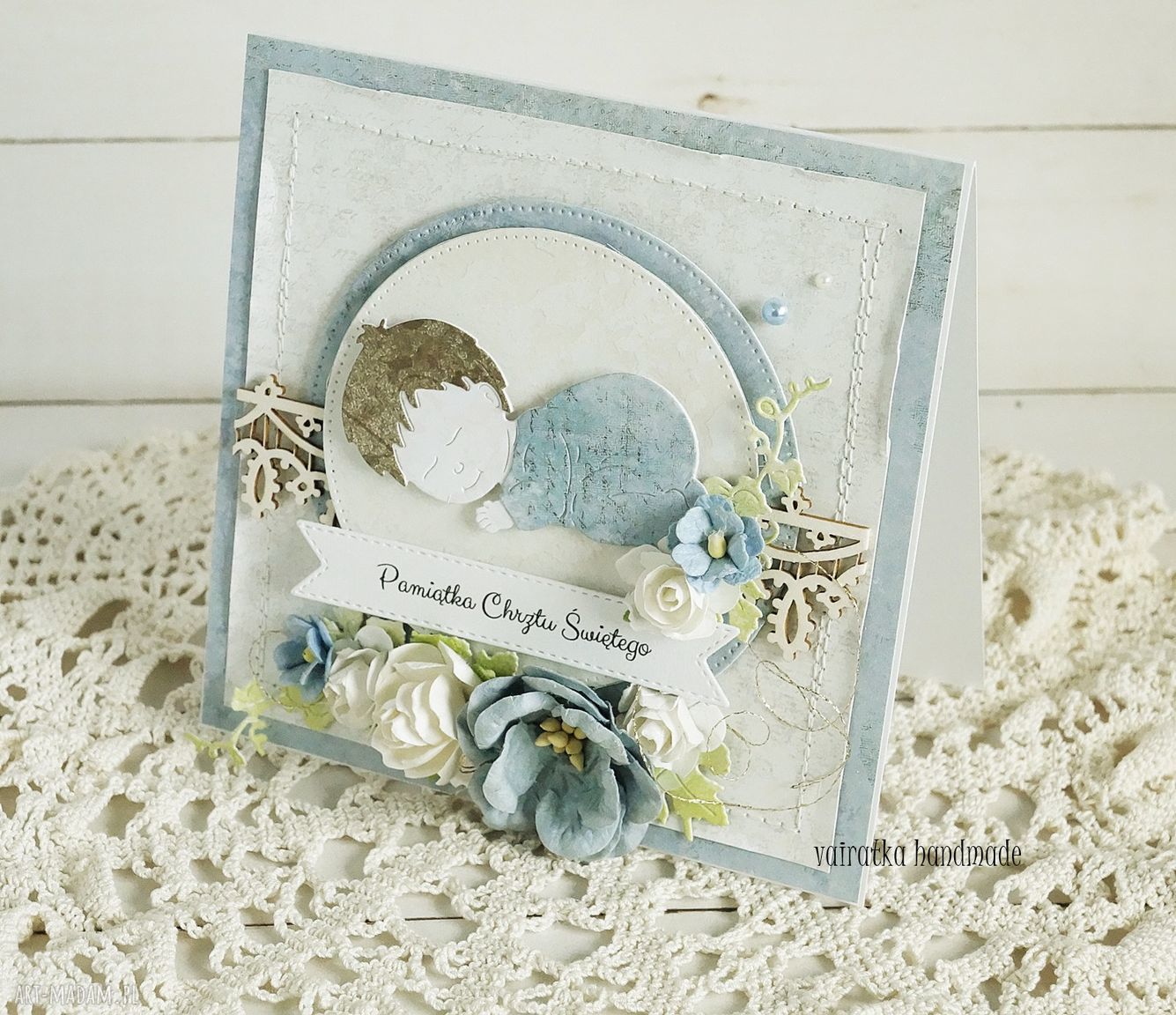 Pamiątka chrztu Świętego 225 chrzest chrzciny kartka dla dziecka