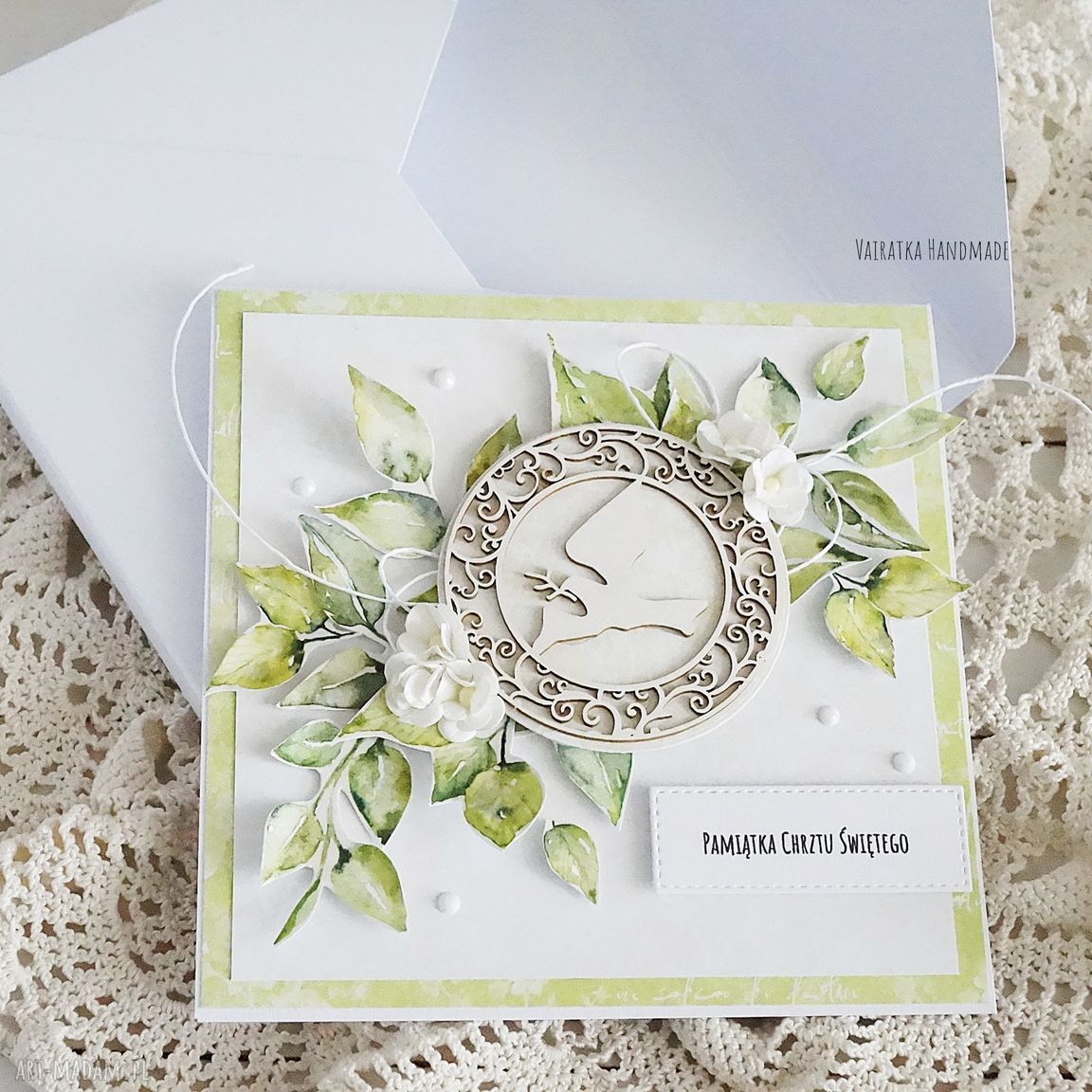 scrapbooking kartki: Pamiątka Chrztu Świętego, 455 handmade