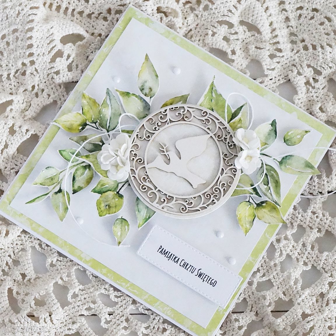 scrapbooking kartki: Pamiątka Chrztu Świętego, 455 handmade