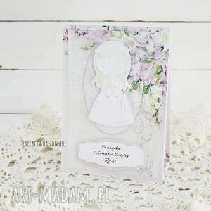 pamiątka i komunii św 643 - białe scrapbooking kartki