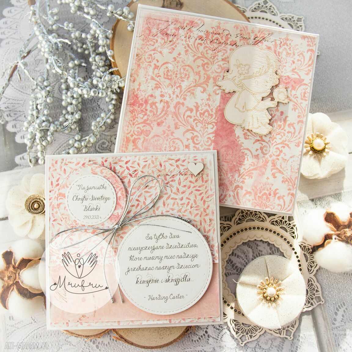 Pamiątka narodzin chrztu Świętego cytatem pudełeczku chrzest dla