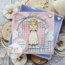 handmade scrapbooking kartki pamiątka pierwszej komunii świętej. kartka w pudełeczku z pełną szybką. podarek dla dziewczynki