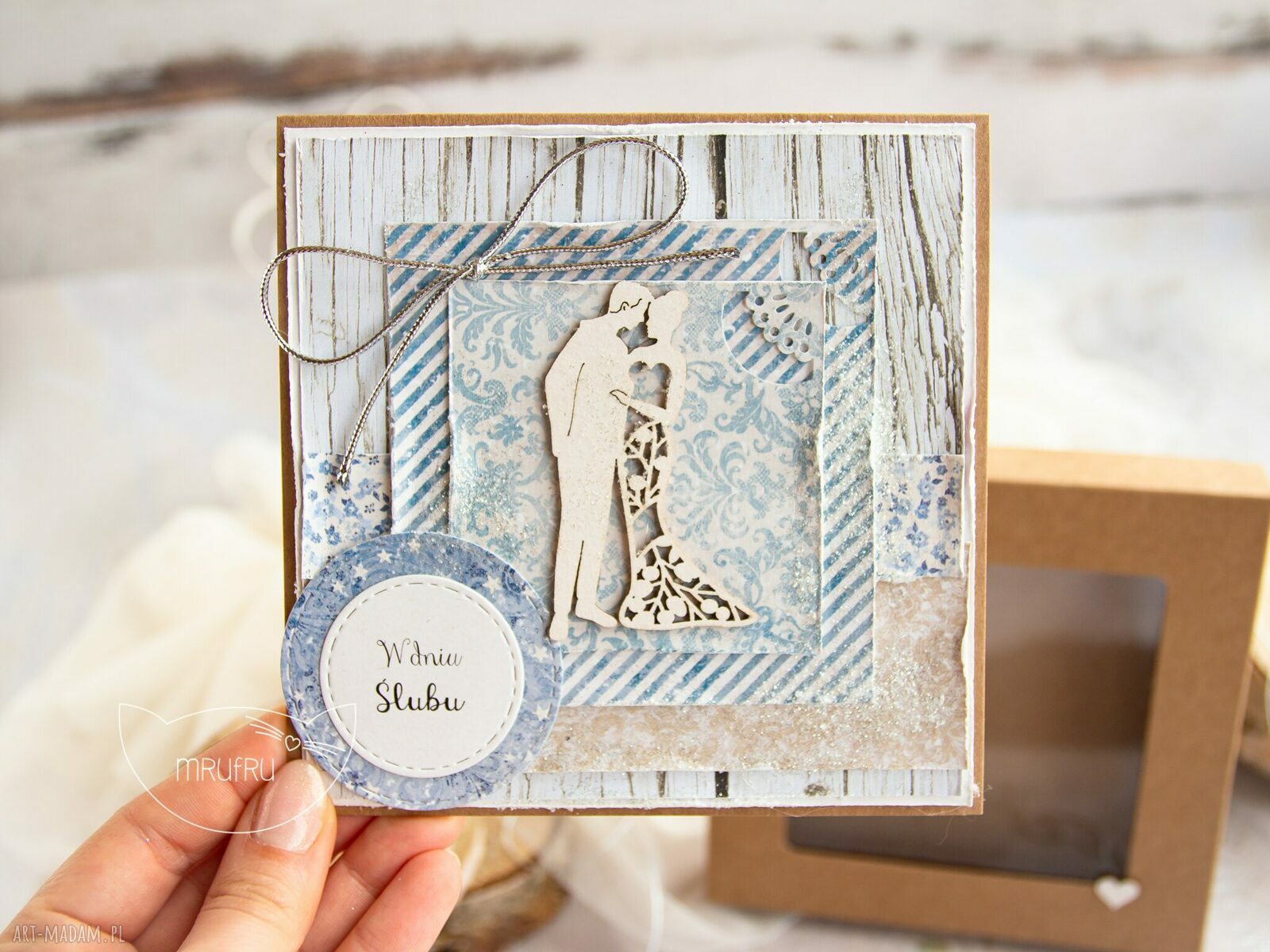 kartki: Pamiątka Ślubu. Kartka miłosna w pudełeczku. Personalizowana treść