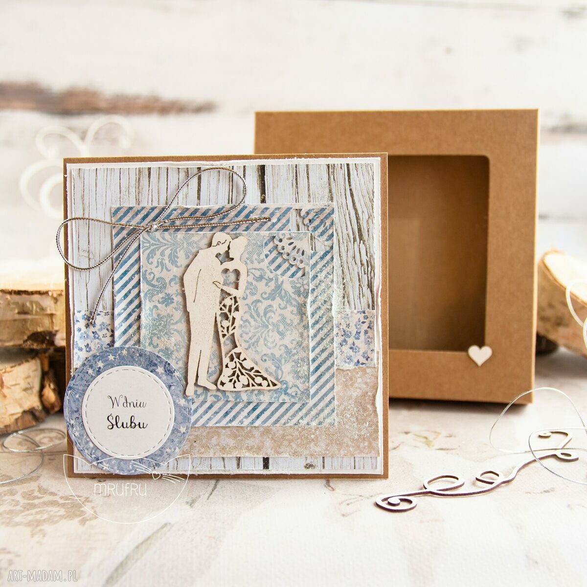 Pamiątka Ślubu kartka miłosna pudełeczku personalizowana treść