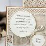 beżowe scrapbooking kartki ślub pamiątka ślubu. personalizacja