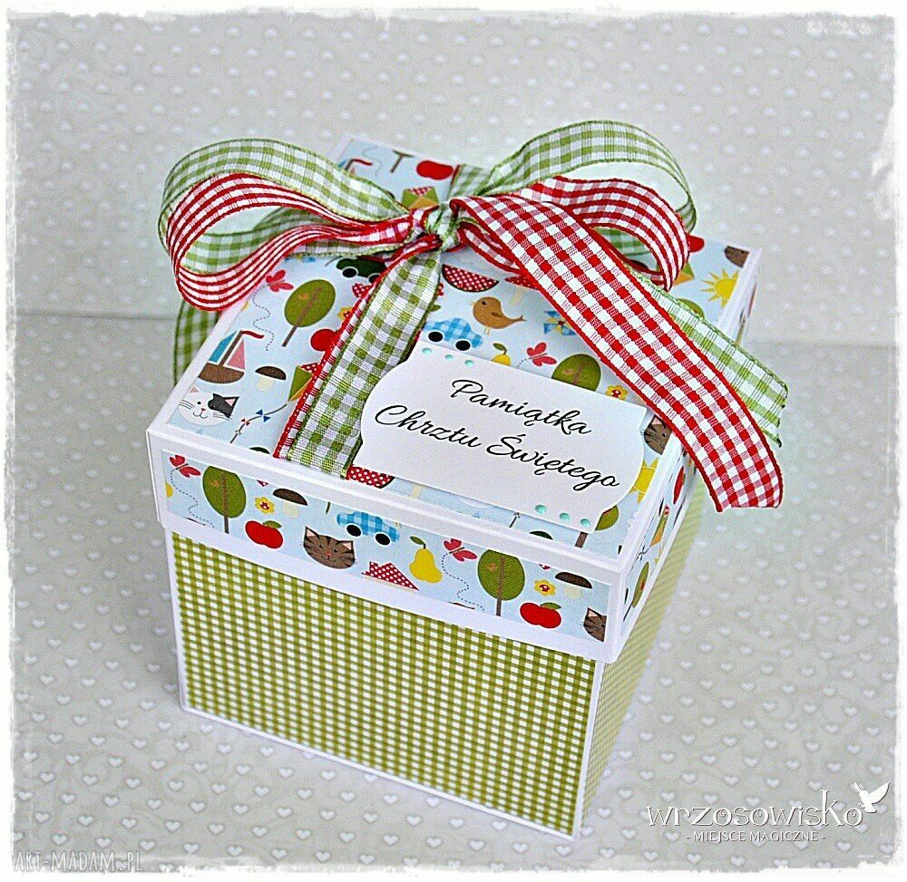 Uroczy exploding box Chrzest Święty autorskie