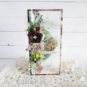 pamiętam o tobie kartka w pudełku 903 - beżowe scrapbooking