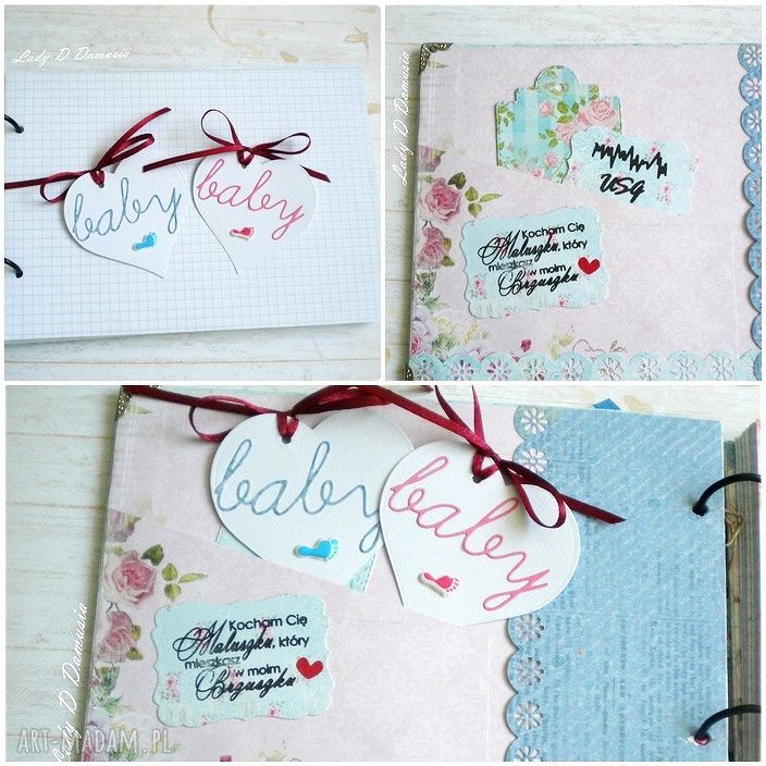 Pamiętnik ciążowy "Będę Mamą" - rękodzieło scrapbooking A5