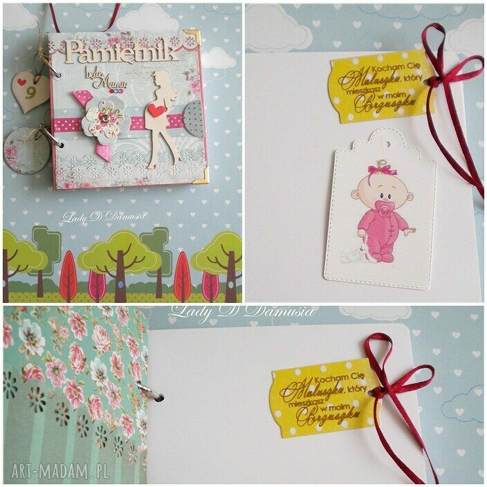 Pamiętnik ciążowy „Będę mamą” - ręcznie robiony notes scrapbooking