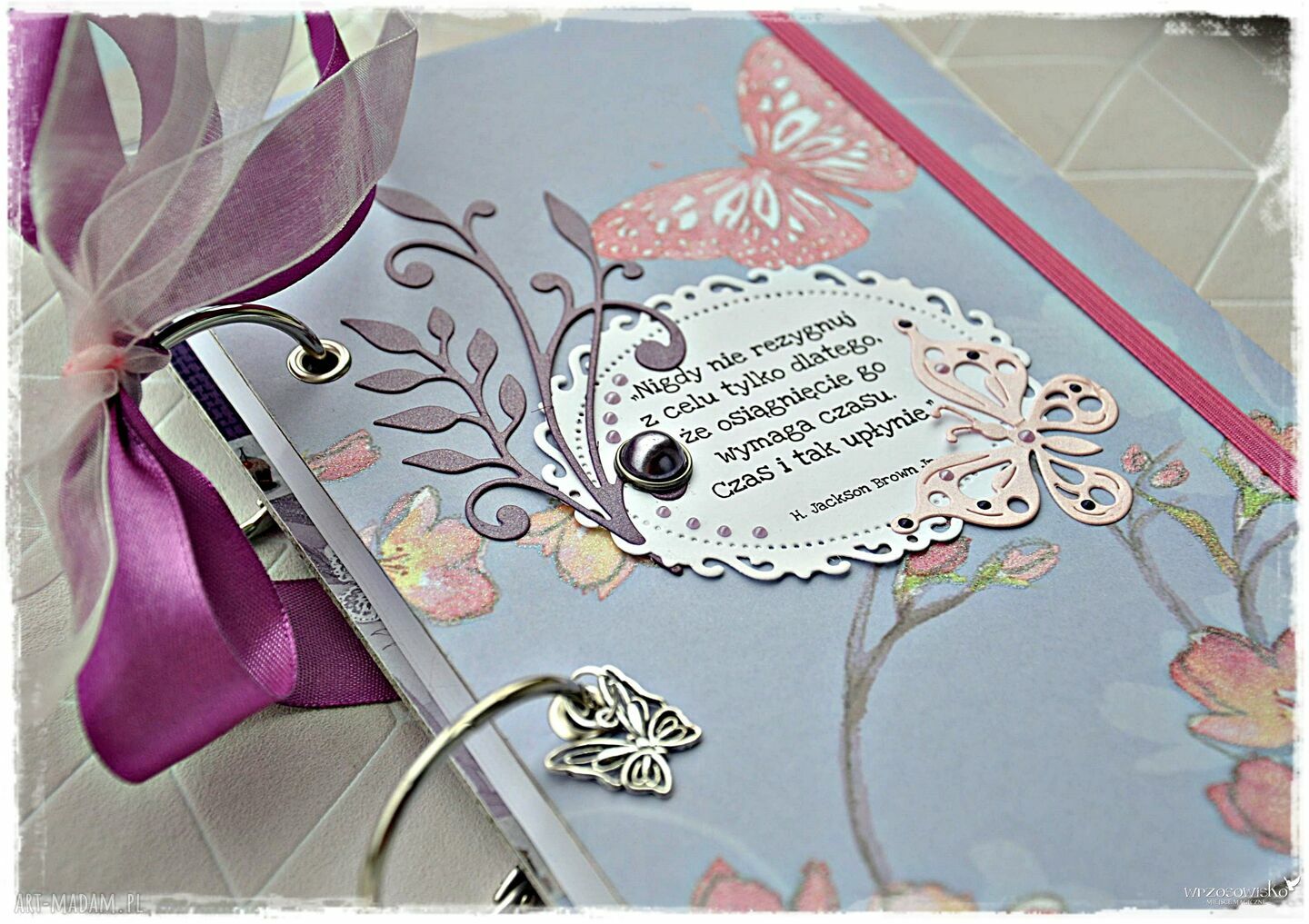 Pamiętnik Niekonczący Się - ręcznie robiony notes scrapbooking art-Madam.pl
