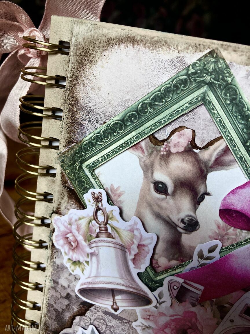 Ślubny pamiętnik i planer w stylu vintage - ręcznie robiony notes scrapbooking