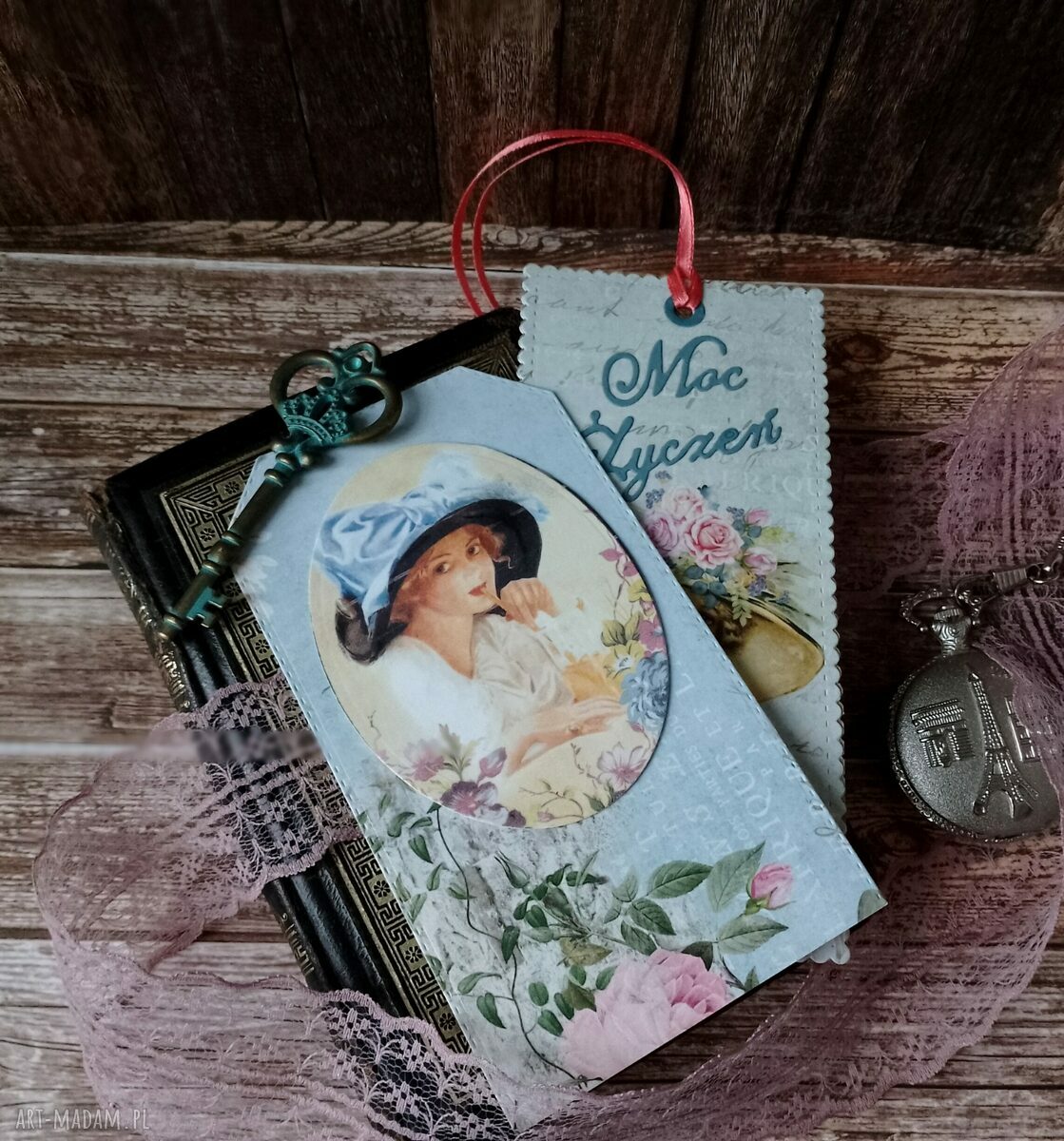 Pamiętnik urodzinowy dla solenizantki - Paryż, kwiaty i retro klimat