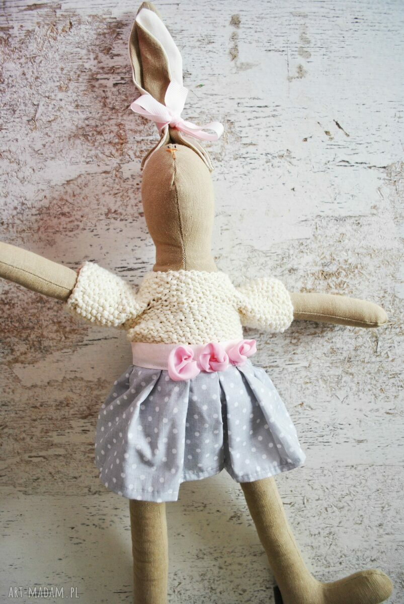 Pani Królik - przytulanka handmade z imieniem (ok. 50 cm)