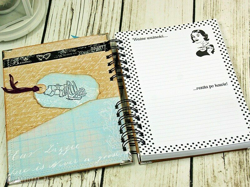 Notes Pani domu A5 - scrapbookingowy notatnik na domowe zapiski
