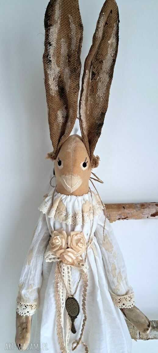 Pani zającówna vintage na zamówienie - dekoracja handmade