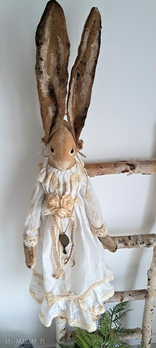 Pani zającówna vintage na zamówienie - dekoracja handmade
