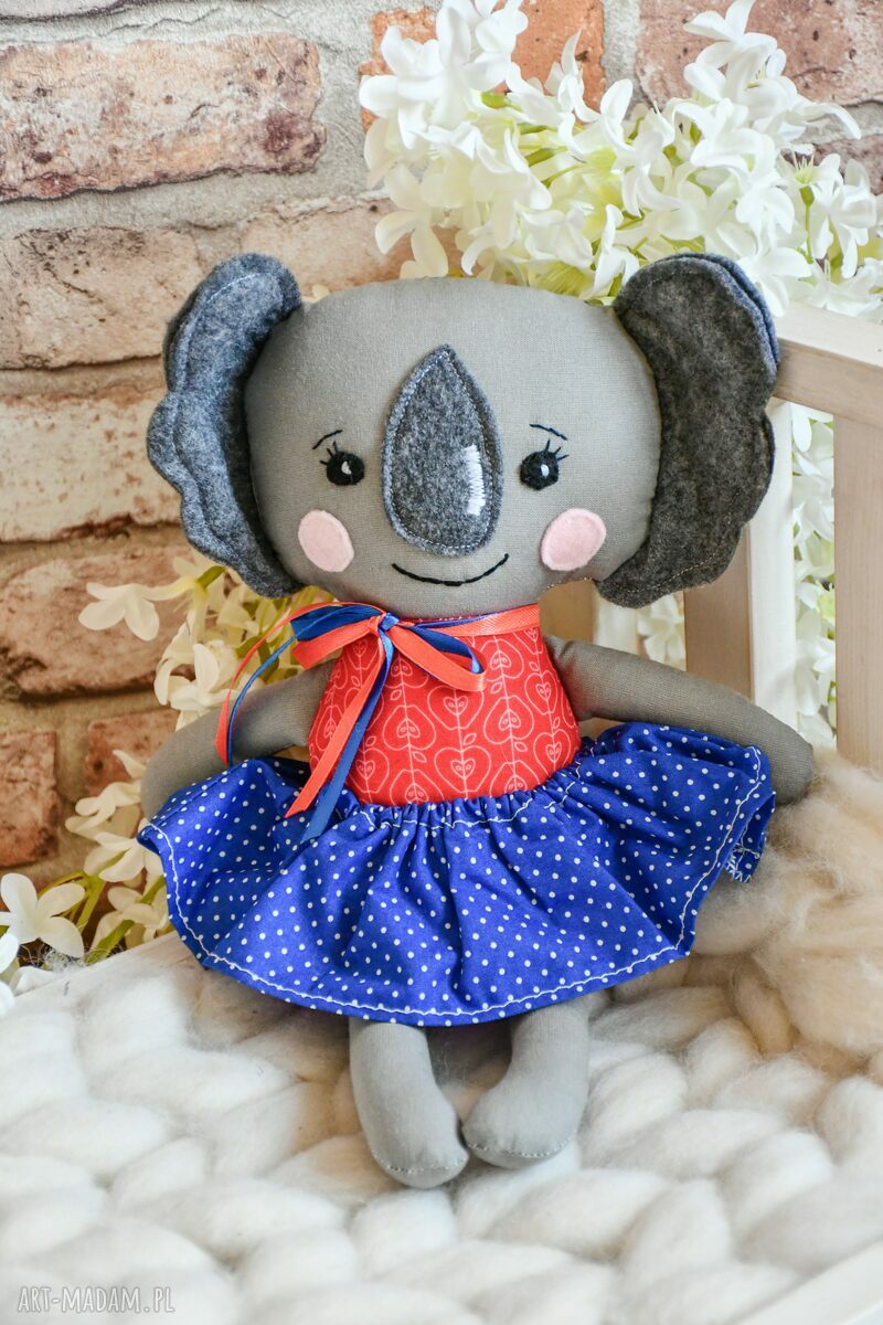 Panna Misia Koala Monia 32 cm - ręcznie szyta przytulanka