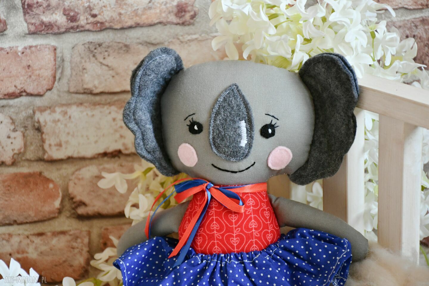 Panna Misia Koala Monia 32 cm - ręcznie szyta przytulanka