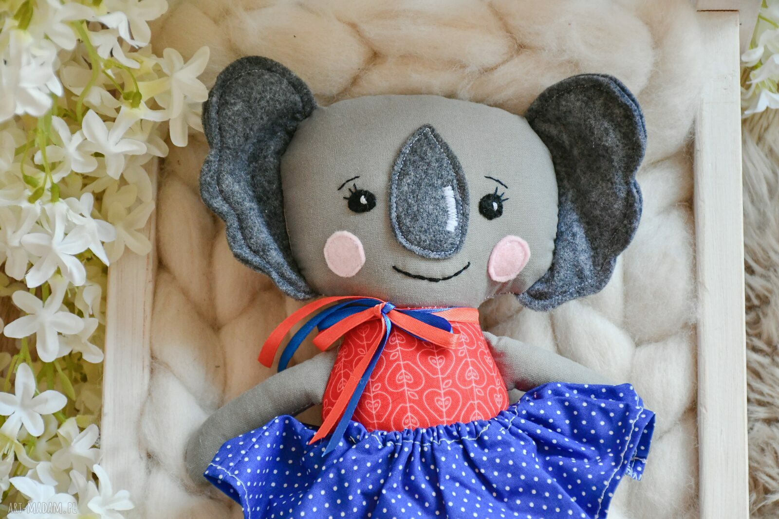 Panna Misia Koala Monia 32 cm - ręcznie szyta przytulanka